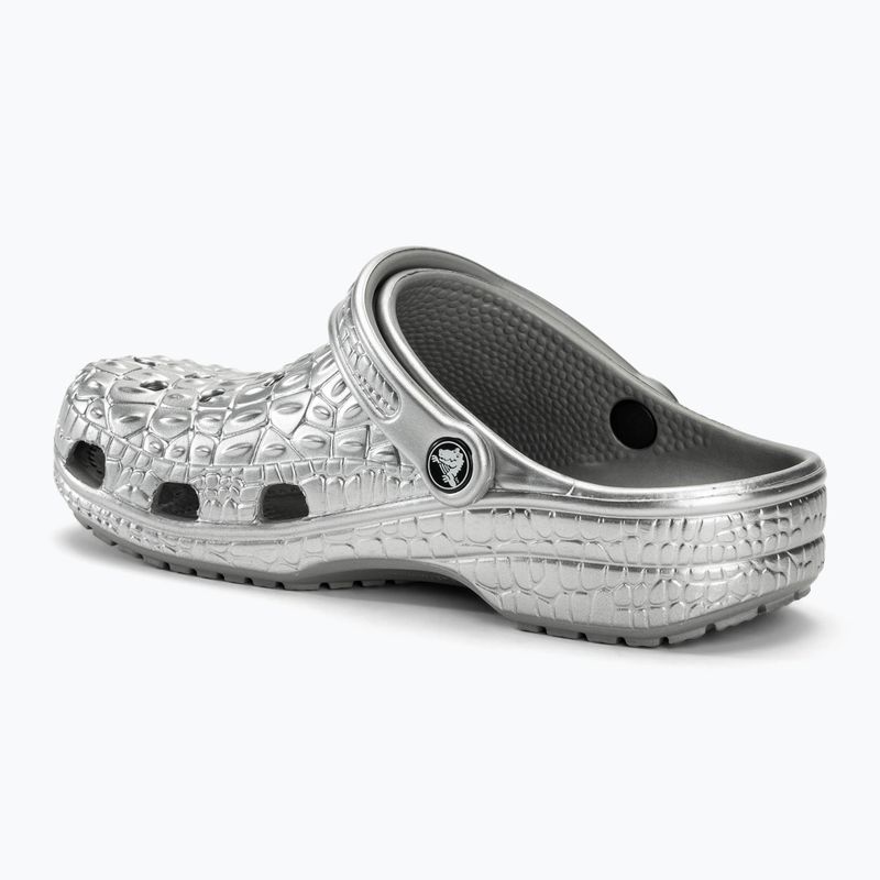 Crocs Classic Metallic Crocskin infradito argento 4