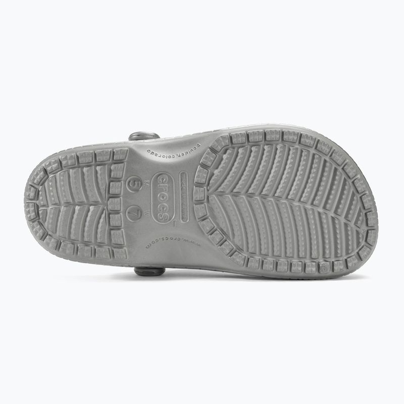 Crocs Classic Metallic Crocskin infradito argento 5