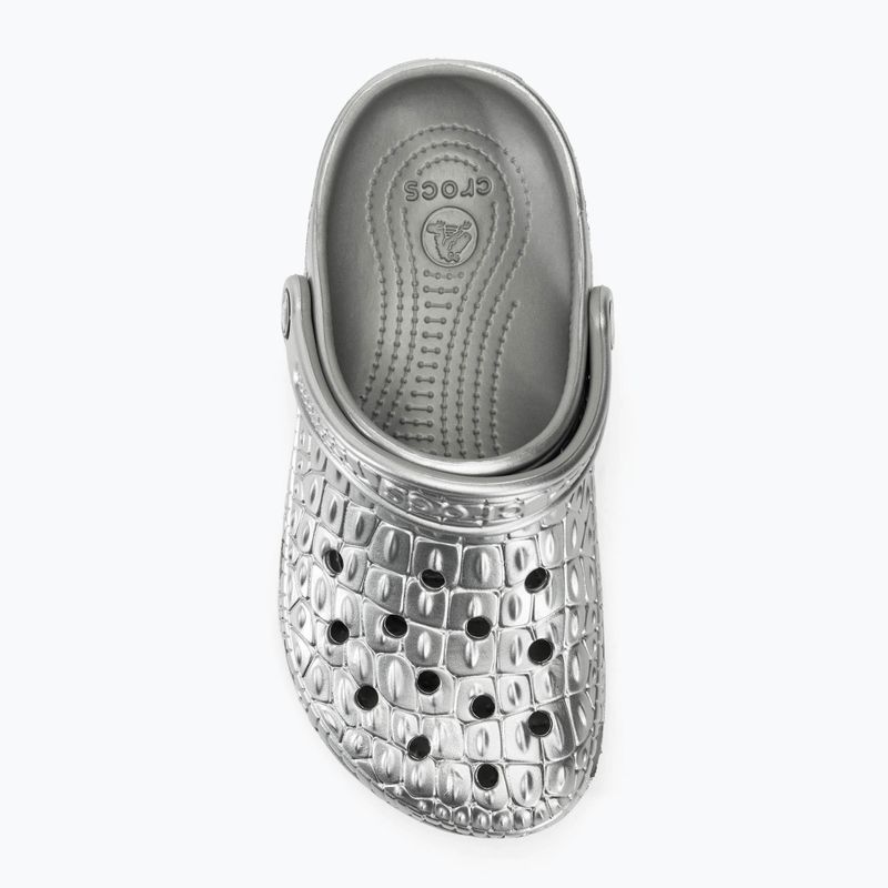 Crocs Classic Metallic Crocskin infradito argento 6
