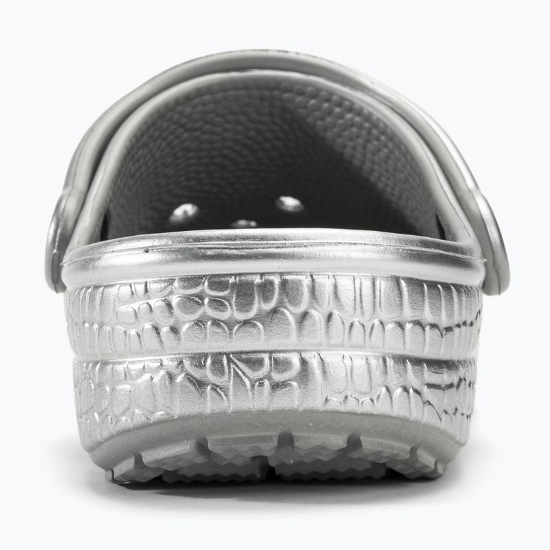 Crocs Classic Metallic Crocskin infradito argento 7