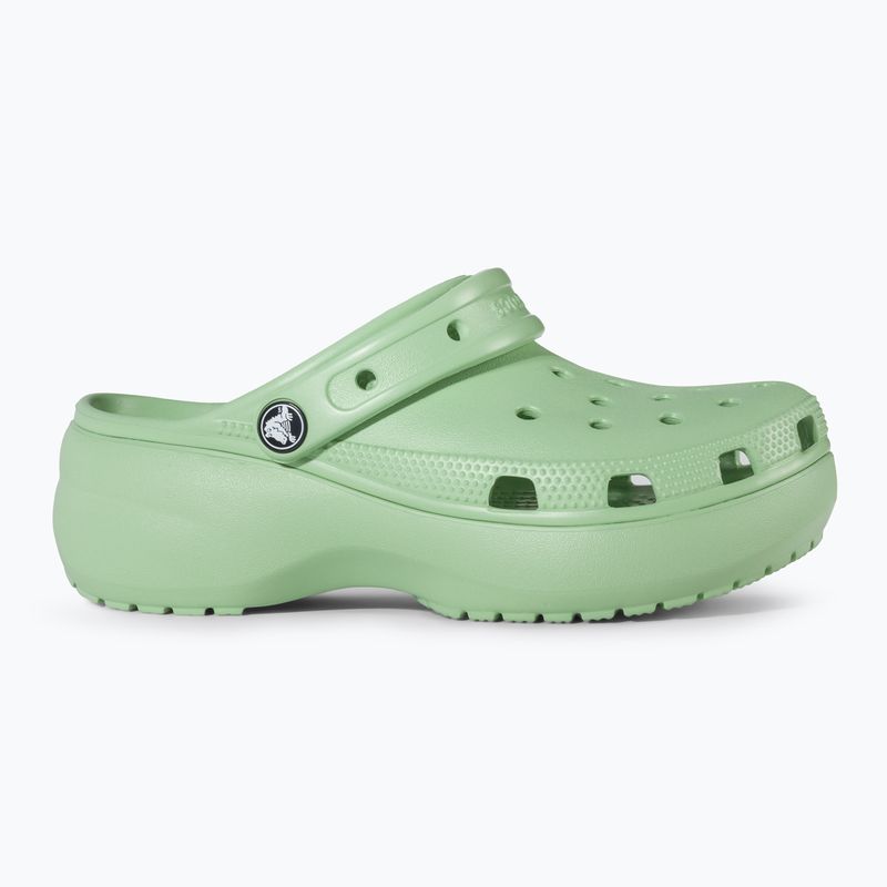Crocs Classic Platform Clog Ciabatte donna verde chiaro 3