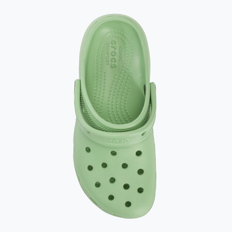 Crocs Classic Platform Clog Ciabatte donna verde chiaro 6