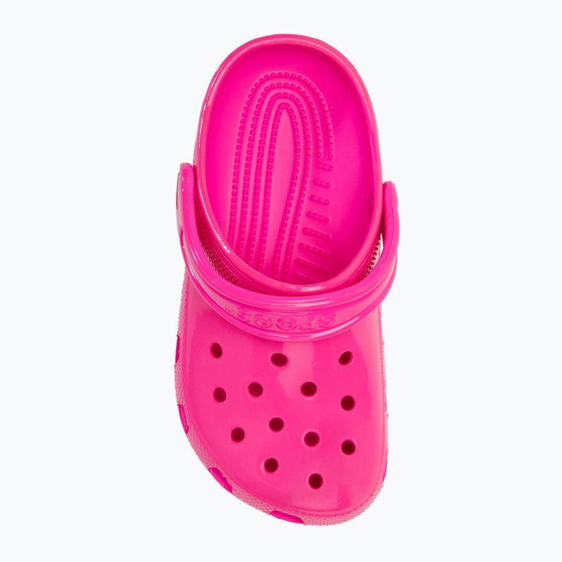 Crocs Classic Neon Highlighter Clog rosa crush infradito per bambini 6