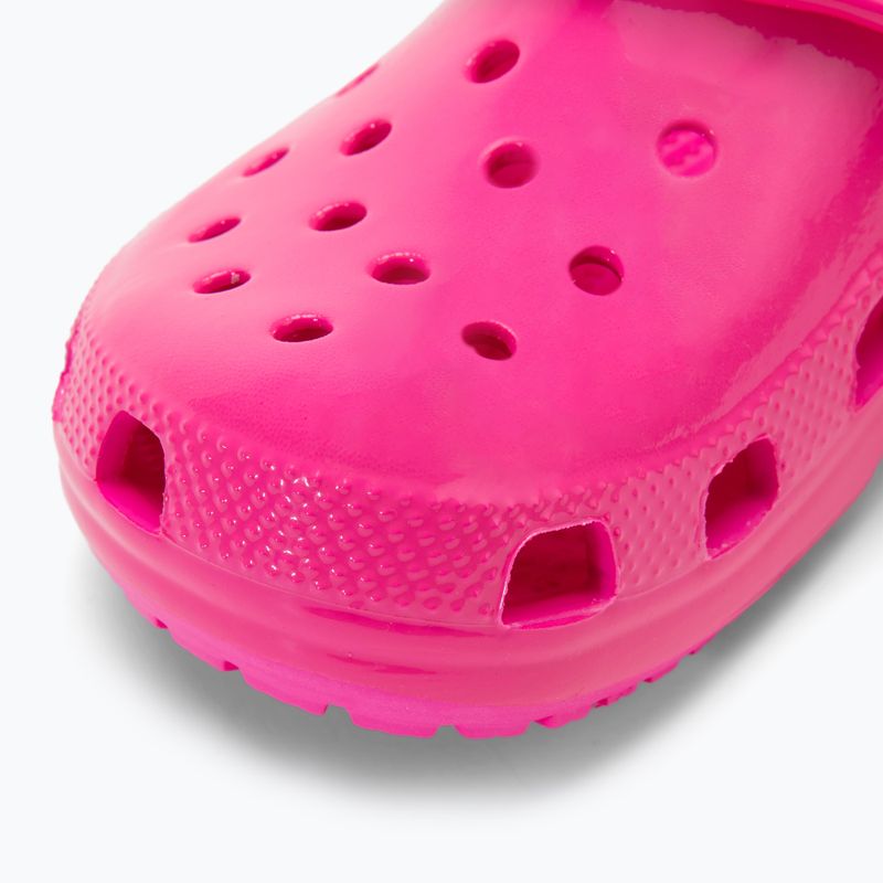 Crocs Classic Neon Highlighter Clog rosa crush infradito per bambini 8