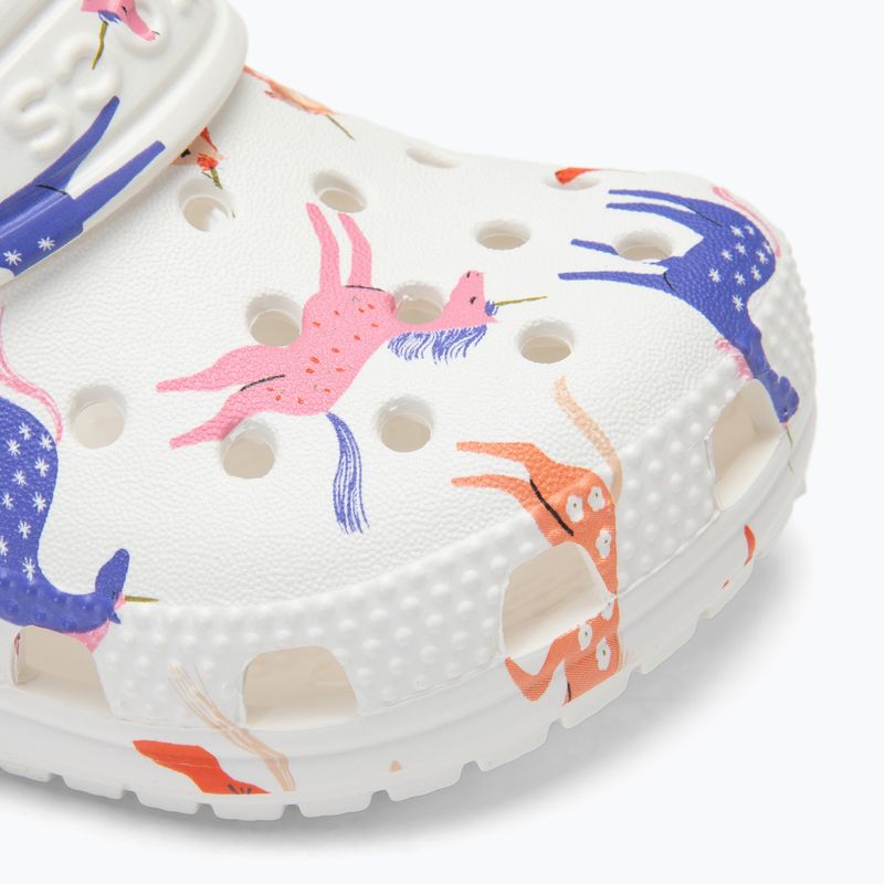 Crocs Classic Character Print Clog Infradito unicorno per bambini 8