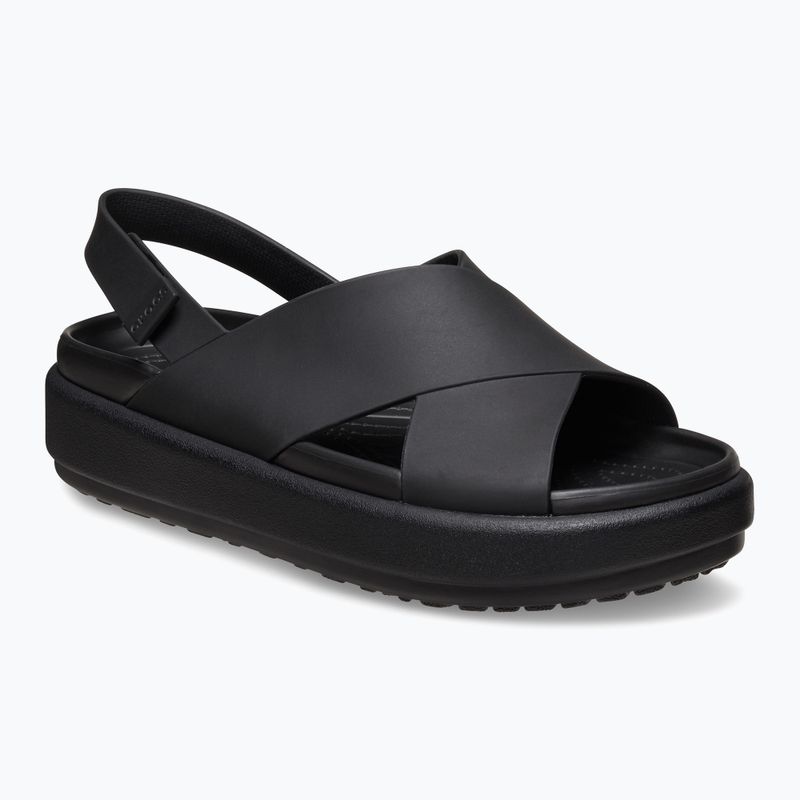 Sandali Crocs Brooklyn Luxe Cross Strap donna nero 8