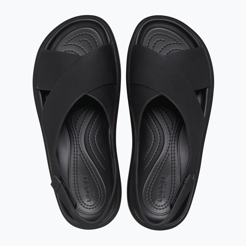 Sandali Crocs Brooklyn Luxe Cross Strap donna nero 11