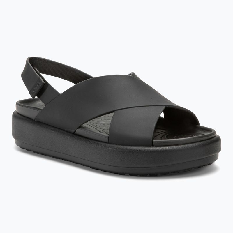 Sandali Crocs Brooklyn Luxe Cross Strap donna nero