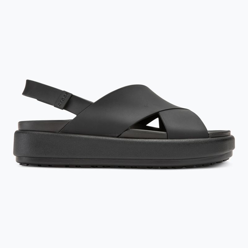 Sandali Crocs Brooklyn Luxe Cross Strap donna nero 2
