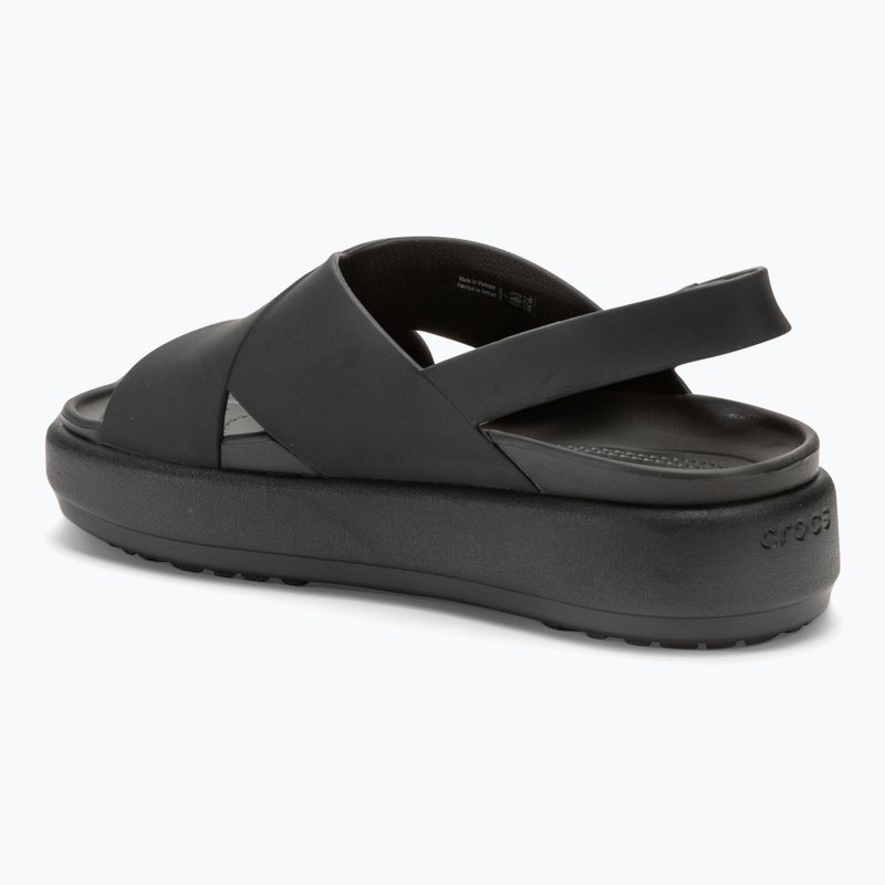 Sandali Crocs Brooklyn Luxe Cross Strap donna nero 3