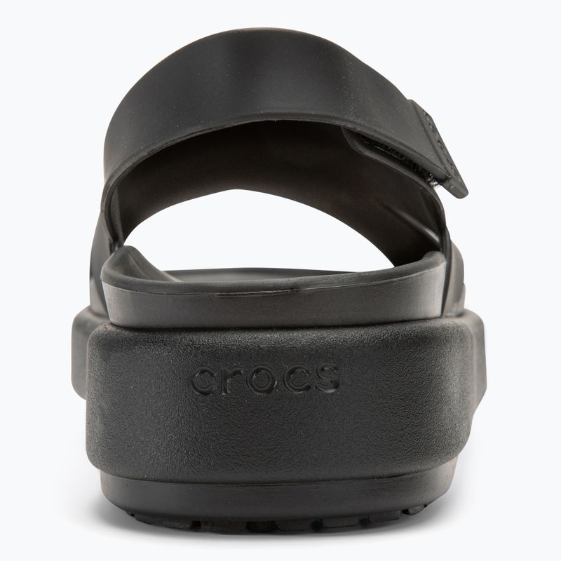 Sandali Crocs Brooklyn Luxe Cross Strap donna nero 6