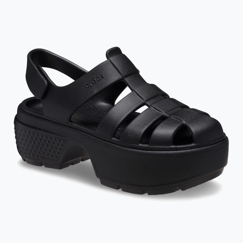 Crocs Stomp Fisherman Sandal donna nero