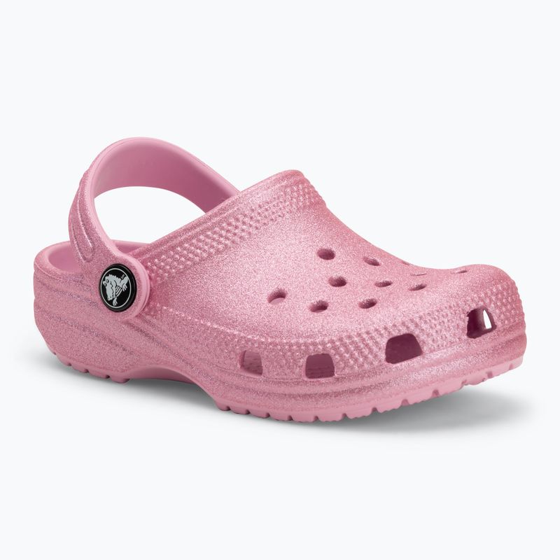 Crocs Classic Glitter Clog Toddler infradito rosa tweed glitterato 2