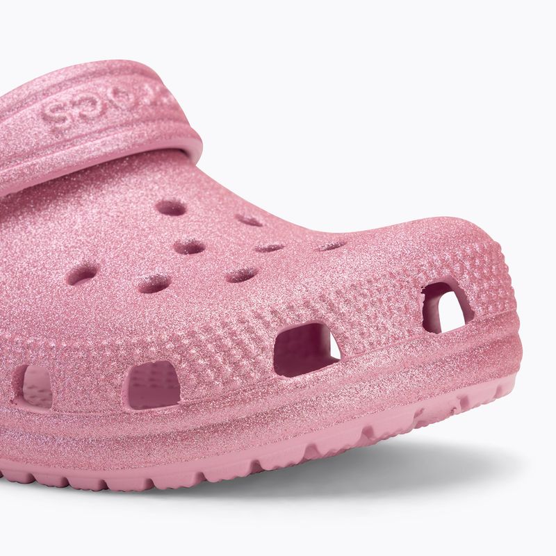 Crocs Classic Glitter Clog Toddler infradito rosa tweed glitterato 8