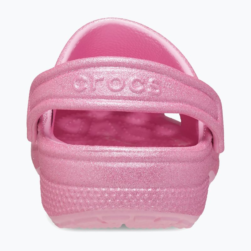 Crocs Classic Glitter Clog Bambini infradito rosa tweed glitterato 3