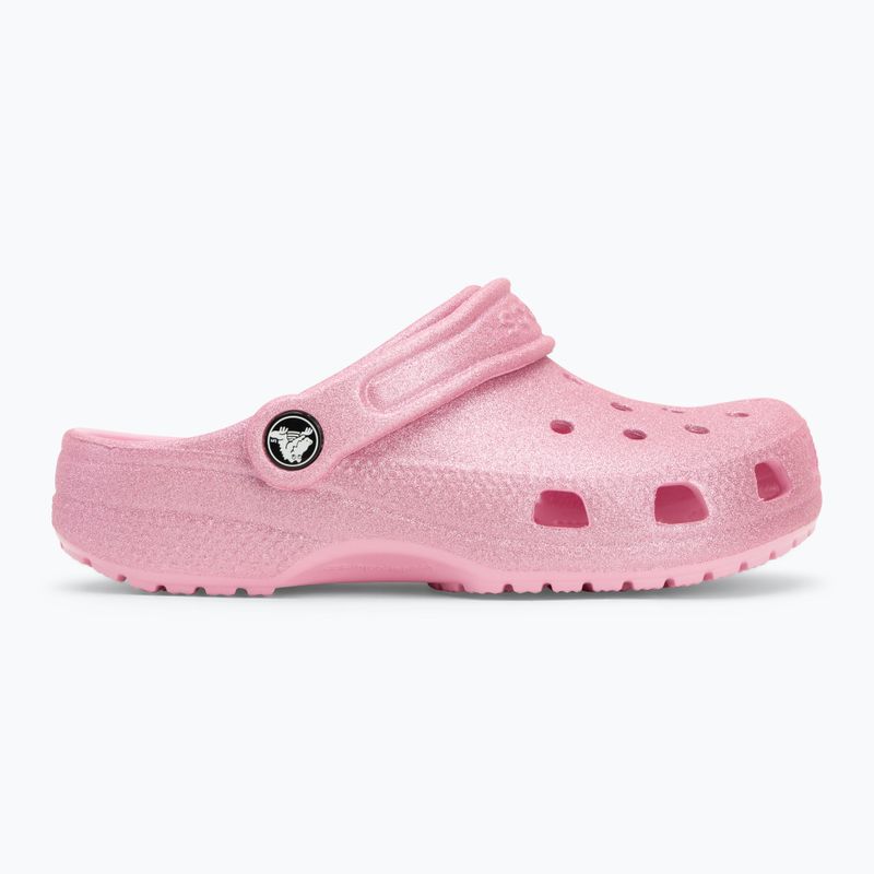 Crocs Classic Glitter Clog Bambini infradito rosa tweed glitterato 3