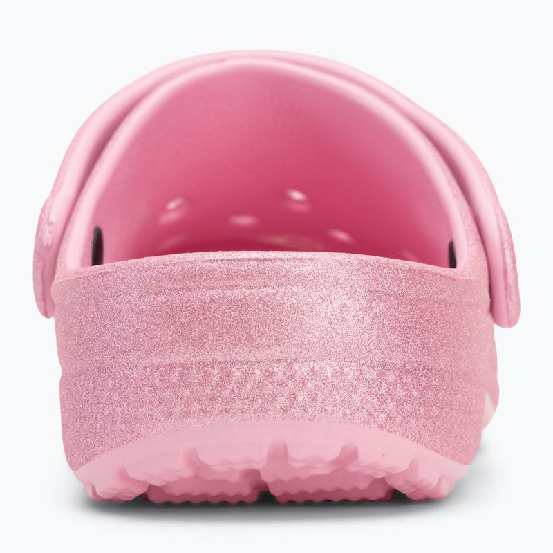Crocs Classic Glitter Clog Bambini infradito rosa tweed glitterato 7