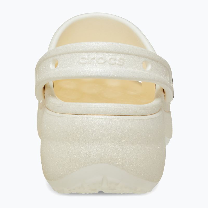 Infradito Crocs Classic Platform Glitter chalk da donna 11