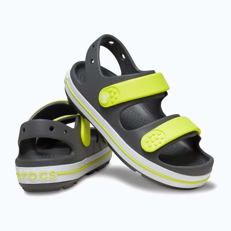 Crocs Crocband Cruiser Bambini sandali grigio ardesia/acidità 6