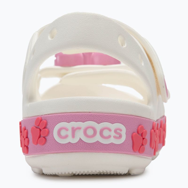 Crocs Crocband Cruiser Pet Bambini sandali in tweed bianco/rosa 6