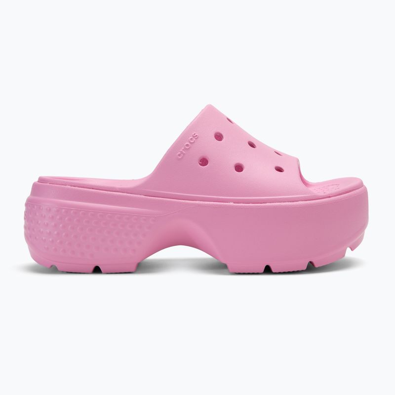 Infradito Crocs Stomp Slide da donna in tweed rosa 2
