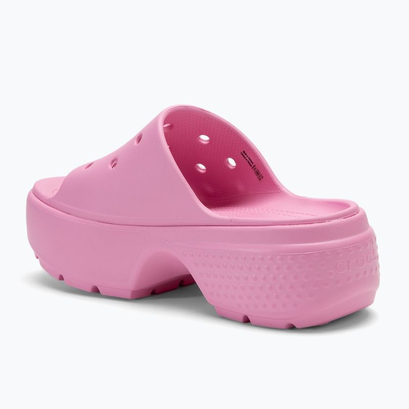 Infradito Crocs Stomp Slide da donna in tweed rosa 3