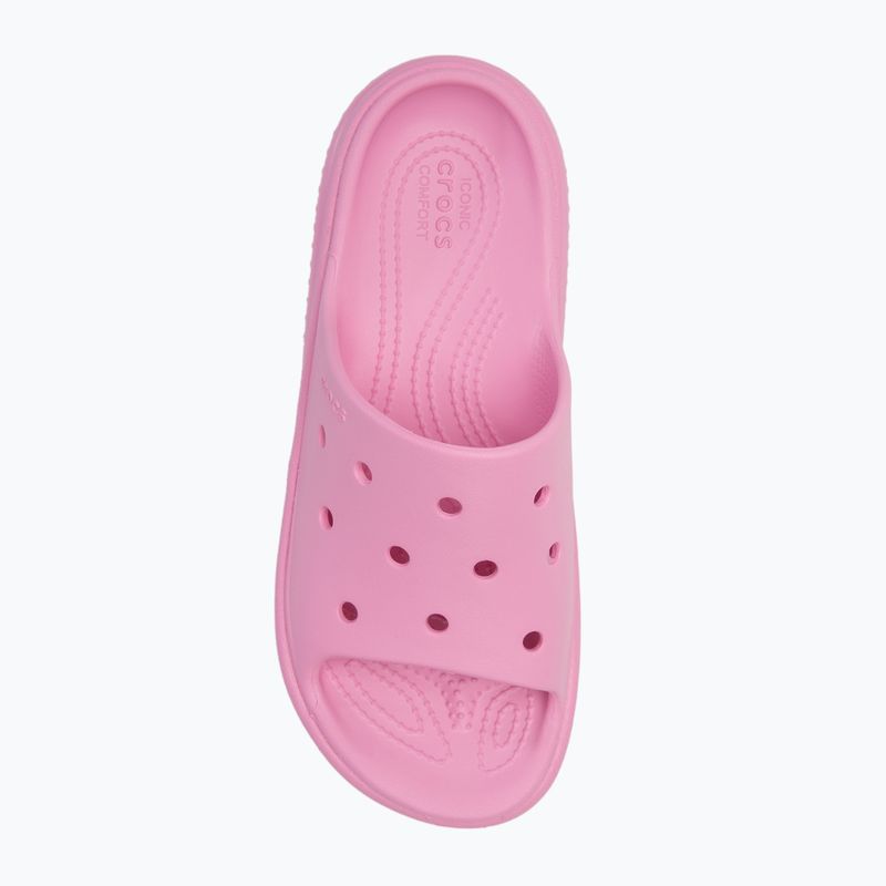 Infradito Crocs Stomp Slide da donna in tweed rosa 5