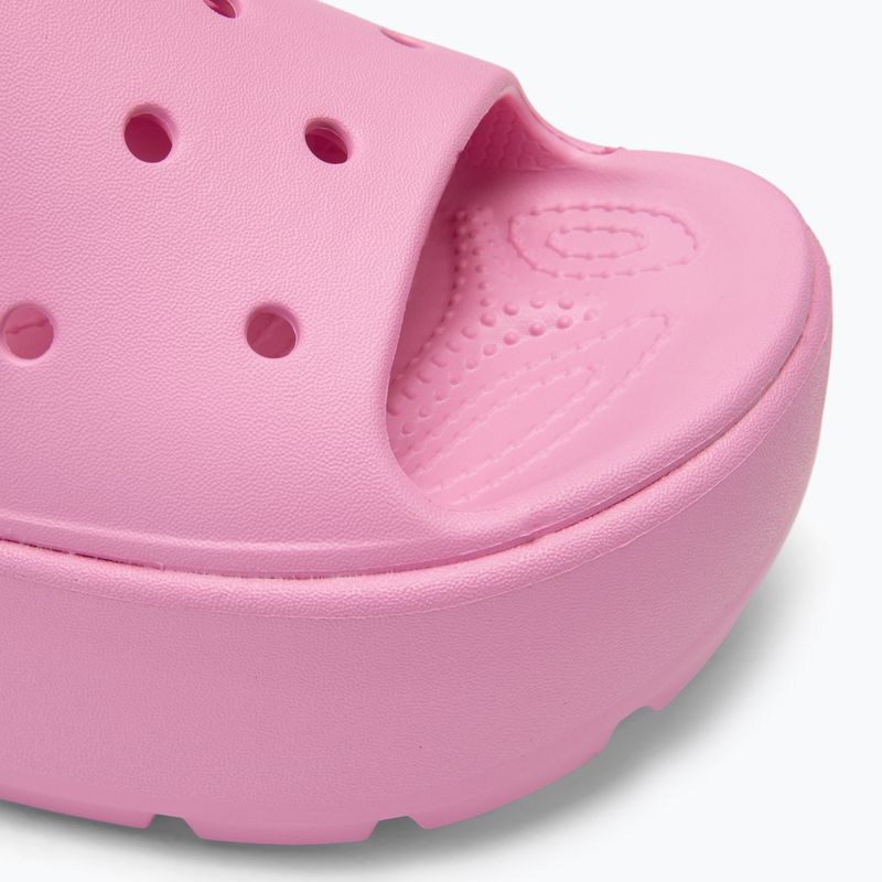 Infradito Crocs Stomp Slide da donna in tweed rosa 7