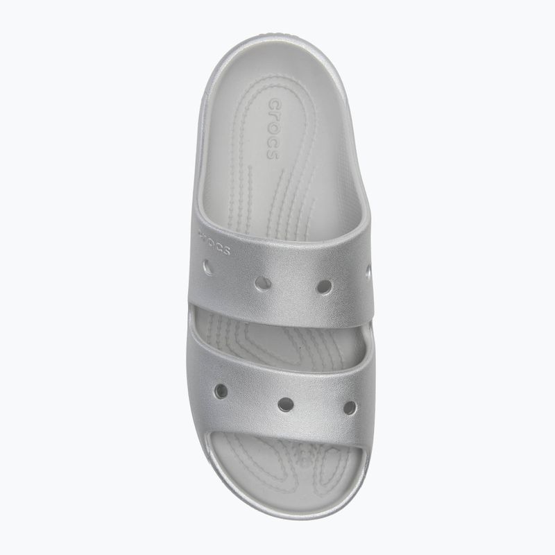 Crocs Classic Metallic Sandal V2 infradito argento 5