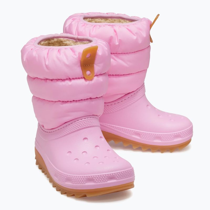 Stivali da neve junior Crocs Classic Neo Puff pink tweed/gum 10