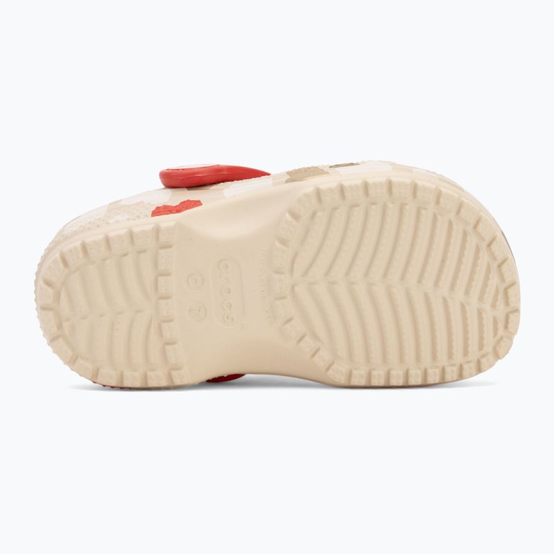 Crocs Classic Heart Print Clog sandstone infradito per bambini 5