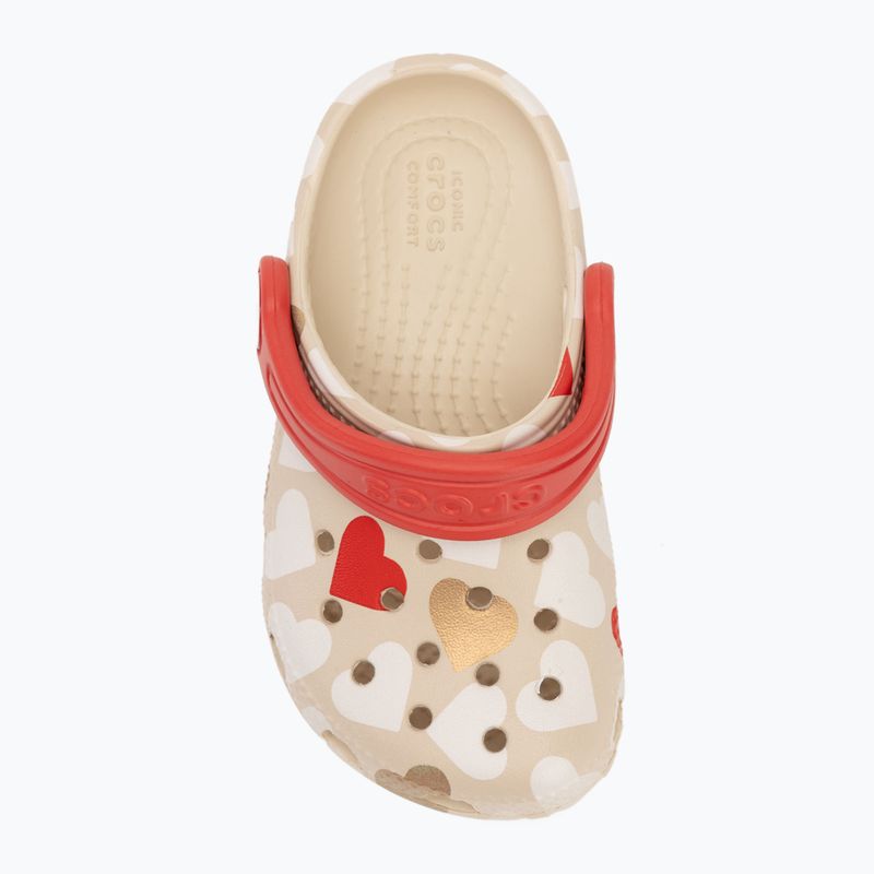 Crocs Classic Heart Print Clog sandstone infradito per bambini 6