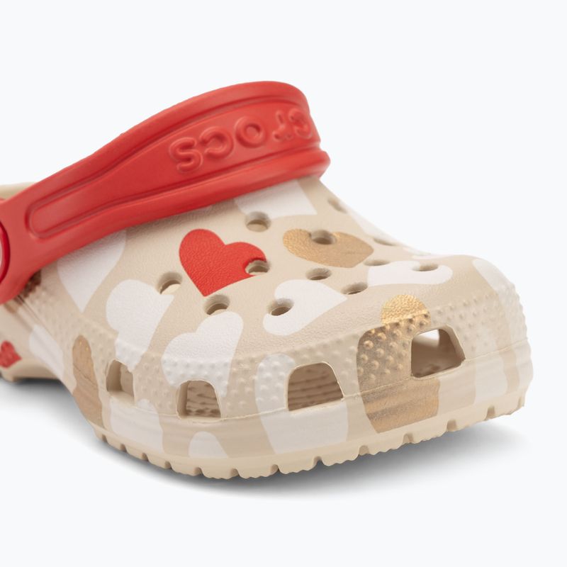 Crocs Classic Heart Print Clog sandstone infradito per bambini 8