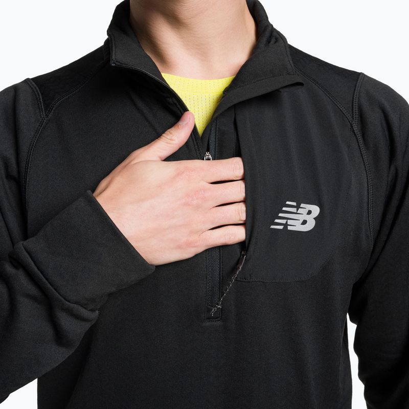 Felpa da corsa New Balance Heat Grid Half Zip Uomo nero 5