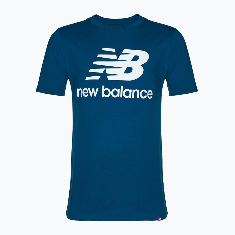 Maglietta New Balance Essentials Stacked Logo Uomo blu