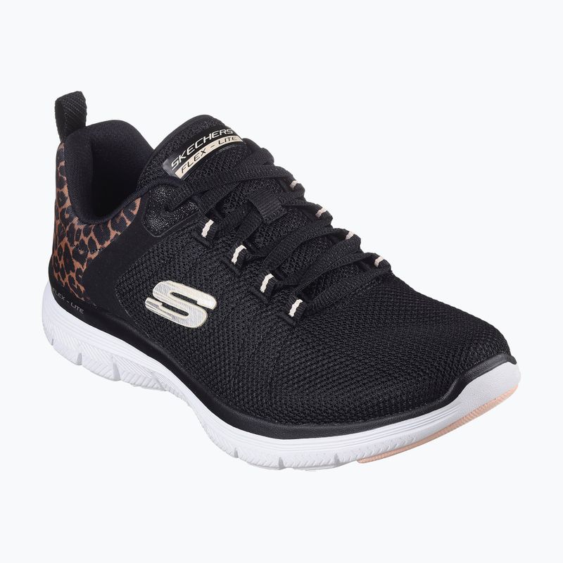 SKECHERS scarpe da donna Flex Appeal 4.0 Wild Ballad nero/leopardo 2