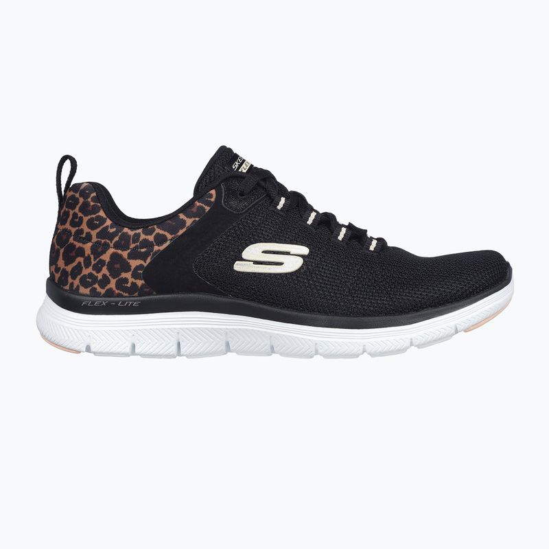 SKECHERS scarpe da donna Flex Appeal 4.0 Wild Ballad nero/leopardo