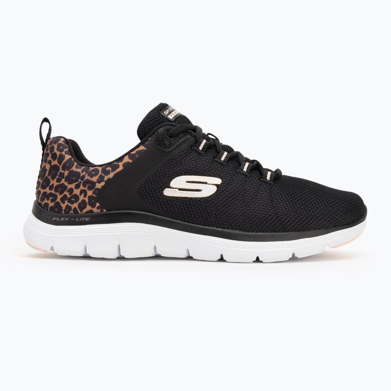 SKECHERS scarpe da donna Flex Appeal 4.0 Wild Ballad nero/leopardo 2