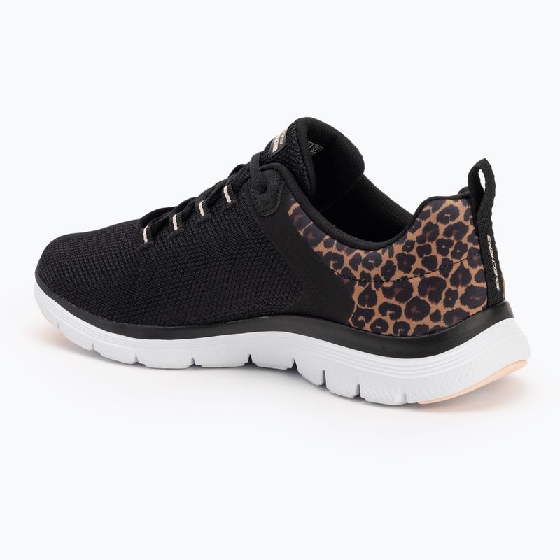 SKECHERS scarpe da donna Flex Appeal 4.0 Wild Ballad nero/leopardo 3