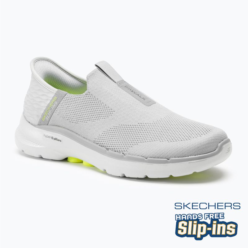 Scarpe SKECHERS Slip-ins Go Walk 6 Easy On grigio/grigio/verde da uomo