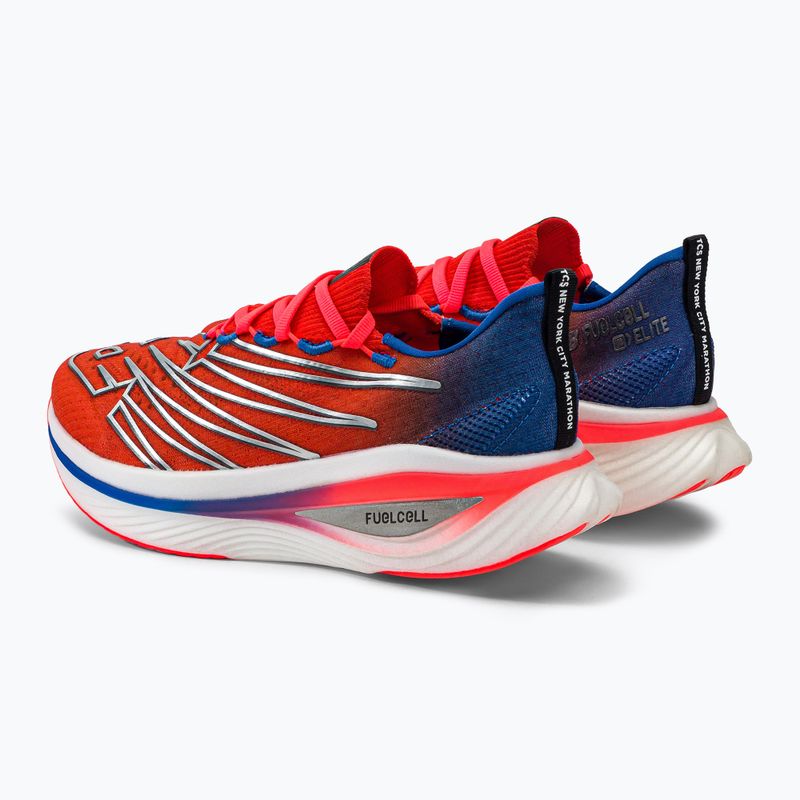 Scarpe da corsa da donna New Balance NYC Marathon FuelCell SuperComp Elite v3 rosso 3