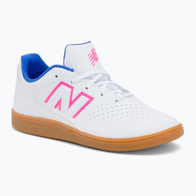 Scarpe da calcio per bambini New Balance Audazo V6 Control JNR IN SJA3IWB6 bianco