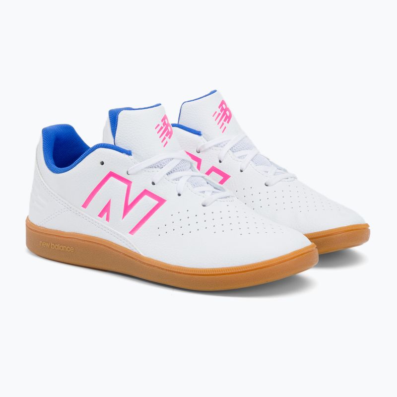 Scarpe da calcio per bambini New Balance Audazo V6 Control JNR IN SJA3IWB6 bianco 4