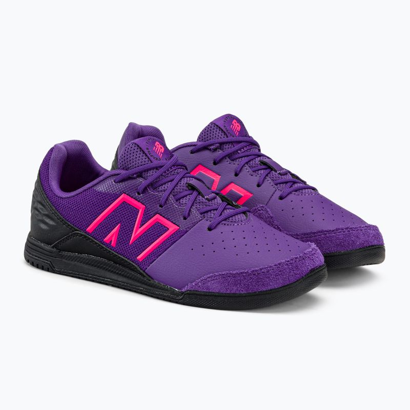 Scarpe da calcio per bambini New Balance Audazo V6 Command JNR IN prism purple 4