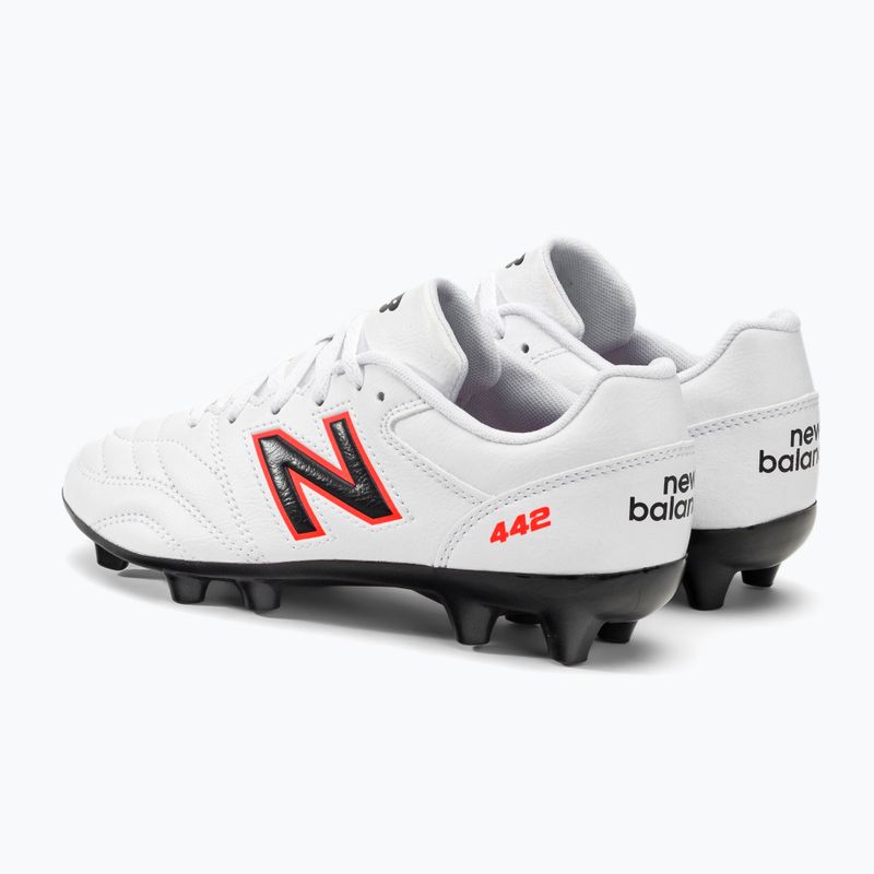 Scarpe da calcio per bambini New Balance 442 v2 Academy JNR FG bianco 3