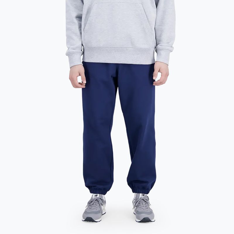 Pantaloni New Balance Athletics Remastered French Terry blu da uomo