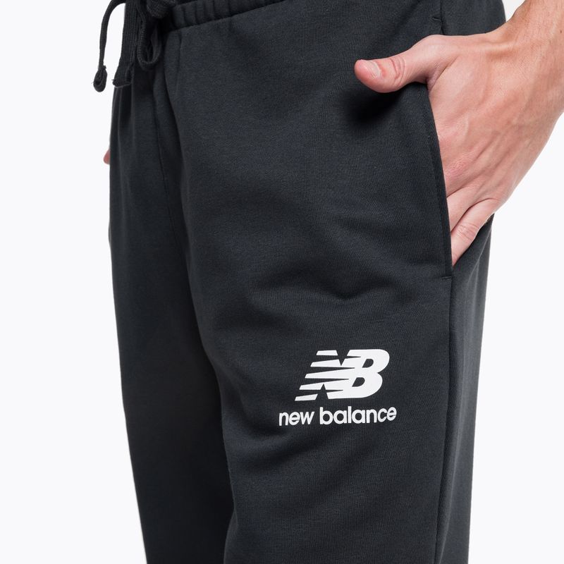 Pantaloni New Balance Essentials Stacked Logo neri da uomo 4