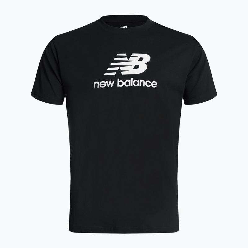 T-shirt New Balance Essentials Stacked Logo Uomo nero 5