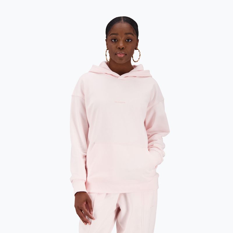 Felpa con cappuccio New Balance Athletics Nature State French Terry rosa slavato da donna