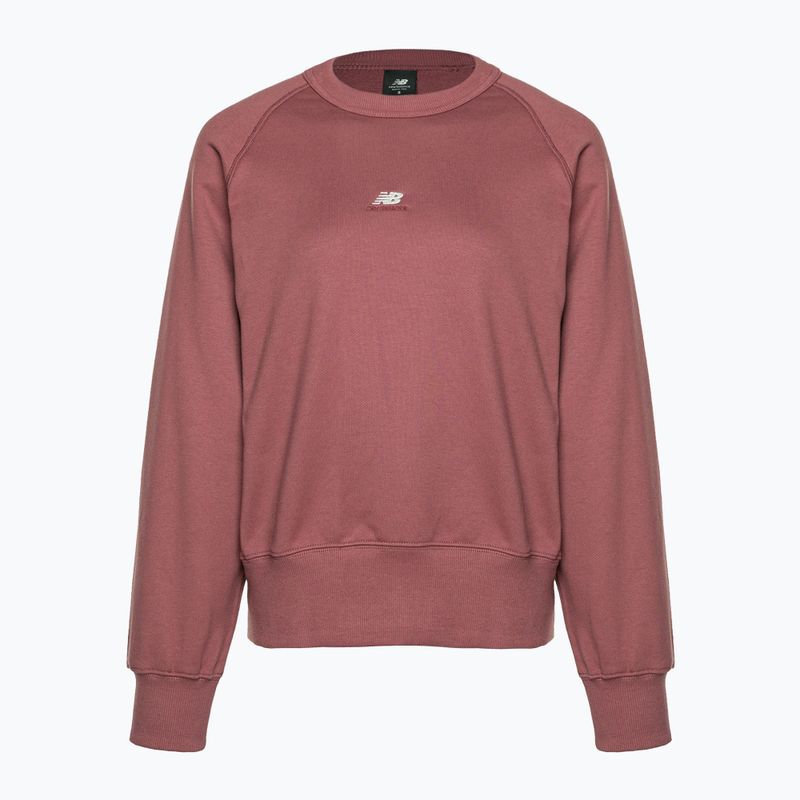 Felpa New Balance Athletics Remastered French Terry Crewneck donna lavata bordeaux 5